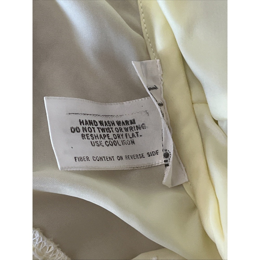 Vtg 1976 BABY DIOR Pastel Yellow Christening Baptism Gown Made In USA 0-3 Months - Picture 11 of 12